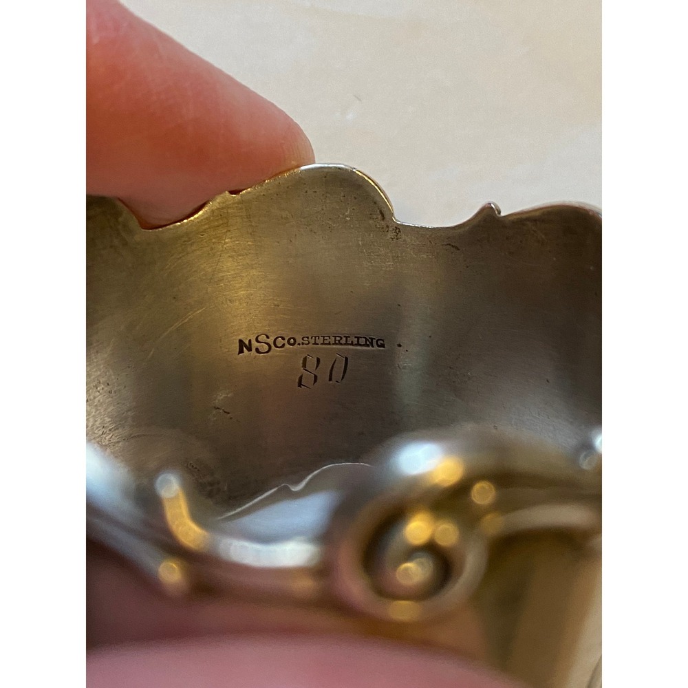 Antique Sterling National Silver Co Napkin Ring Engraved Evangeline - Picture 6 of 7